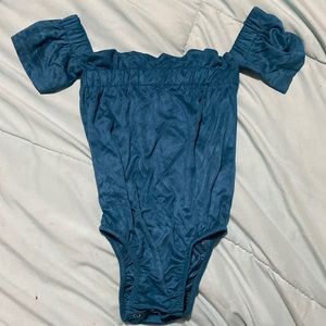 Bailey’s blossoms velvety soft top with off the shoulder sleeves